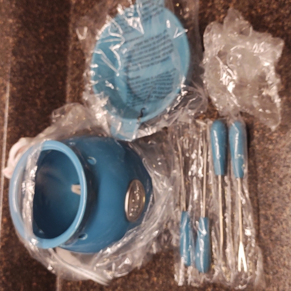 NEW Electric Fondue Warmer Set by Velata, Teal, NIB - Picture 5 of 8